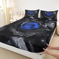 thumbnail image 3 of Castle Fairy Boys Romantic Rose Full Size Sheets,Black Blue Bed Sheets, 3 of 7
