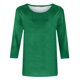 thumbnail image 5 of Karight Womens Tops Plus Size 3/4 Sleeve Shirts Round Neck Loose Casual Blouses Solid Tshirts Basic Tees Tunic Fashion Clothes, 5 of 5