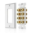 thumbnail image 5 of 2X 8 Postes Placa de Pared del Altavoz Placa de Pared del Cine En Casa Panel de Audio para 4 Altavoces, 5 of 5