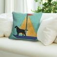 thumbnail image 3 of Liora Manne Frontporch Sailing Dog Indoor Outdoor Decorative Pillow Yellow, 3 of 6