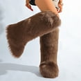 thumbnail image 2 of Women's Winter Warm Fluffy Faux Fur Knee High Snow Boots -Fashionable & Cozy Non-Slip Sole Long Boots, 2 of 5