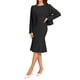 thumbnail image 2 of Conjunto de vestido de dos piezas Inspire Chic para mujer, vestido sin mangas y blazer corto, negro, 2 of 6