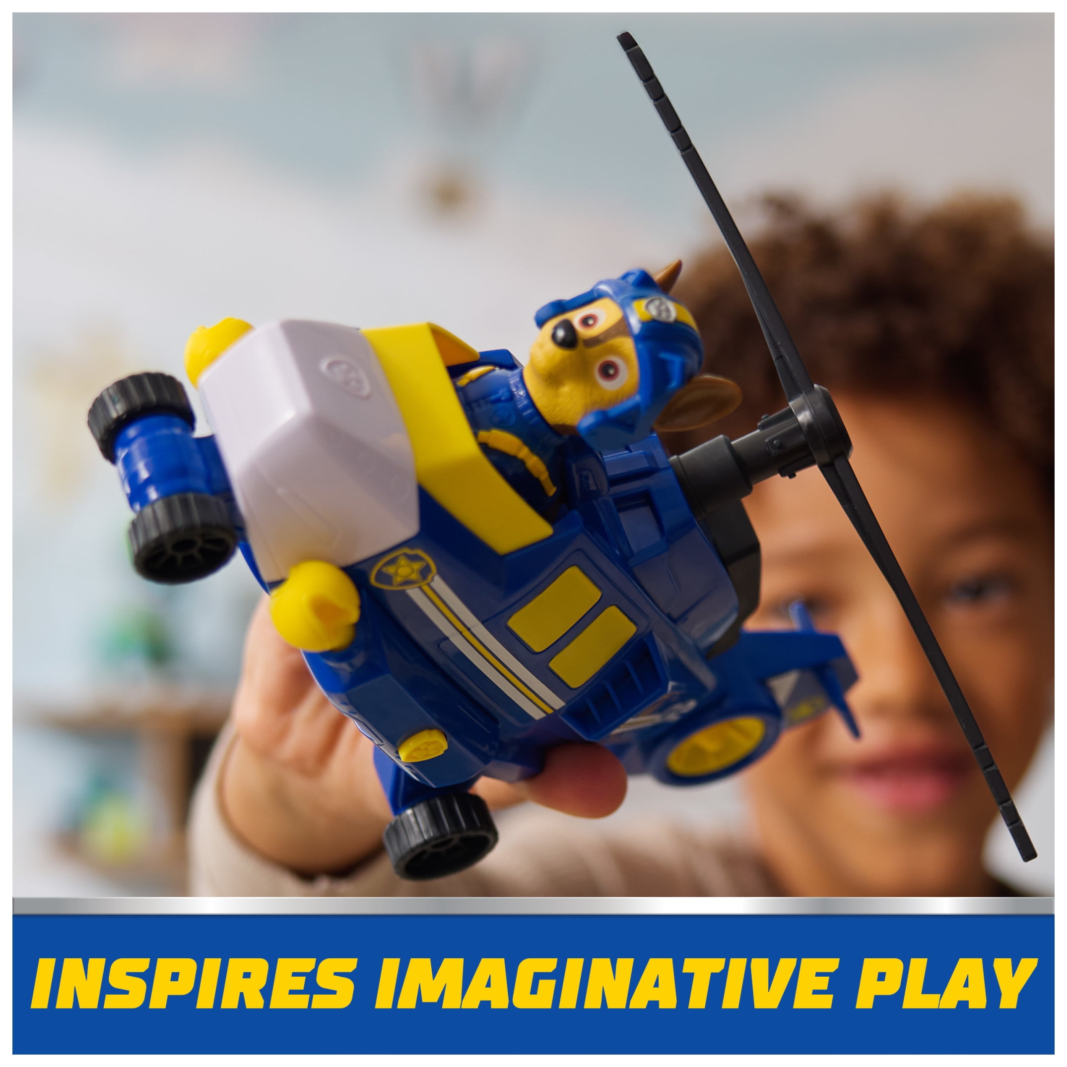 PAW Patrol: Air Rescue Helicopter Vehicle with Projectile Launcher & Chase Collectible Action Figure for Kids Ages 3+