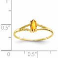 thumbnail image 6 of 10K Yellow Gold Polished Geniune Citrine Birthstone Ring (Size 7) Made In India 10xbr188, 6 of 6