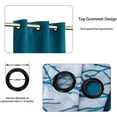 thumbnail image 2 of ZMLEVE Rideaux Mix and Match - 2 Pcs Imprimé Branche Rideaux Transparents et 2 Pcs Rideaux Occultants pour Chambre Salon Illets Rideaux, 37x95 Pouces/panneaux, Turquoise, Ensemble de 4 Panneaux, 2 of 7