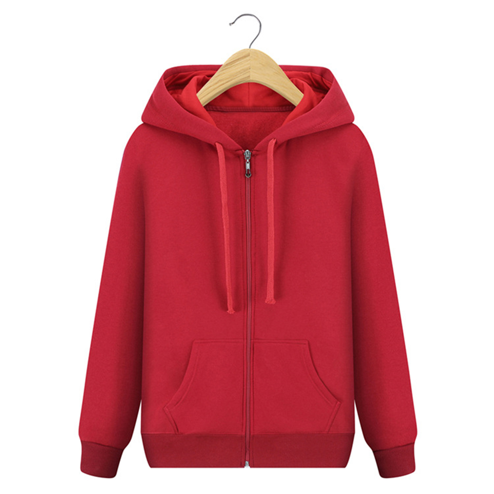red zipper sweatshirt
