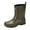 Green, variant on Men Fishing Mid Calf Rain Boots Pvc Waterproof Breathable Pull On Shoes For Hiking Gardening Outdoor , Black