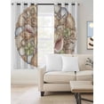 thumbnail image 2 of Coastal Conch Blackout Curtains for Bedroom Living Room Darkening Curtains 84 Inch Length 2 Panels Set Watercolor Ocean Nautical Beach Seashells Window Curtain Window Treatment Grommet Drapes 42"x84", 2 of 9