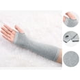 thumbnail image 2 of INSPIRE CHIC Woman Elastic Fingerless Elbow Length Arm Hand Warmers Gloves 1 Pairs Gray One Size, 2 of 6