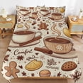 thumbnail image 4 of Comfort Cozy Coffee Bedding Set Duvet Cover Couple Bedclothes Pillowcase Customized Home Textiles Bed Set for Twin Size, 4 of 6