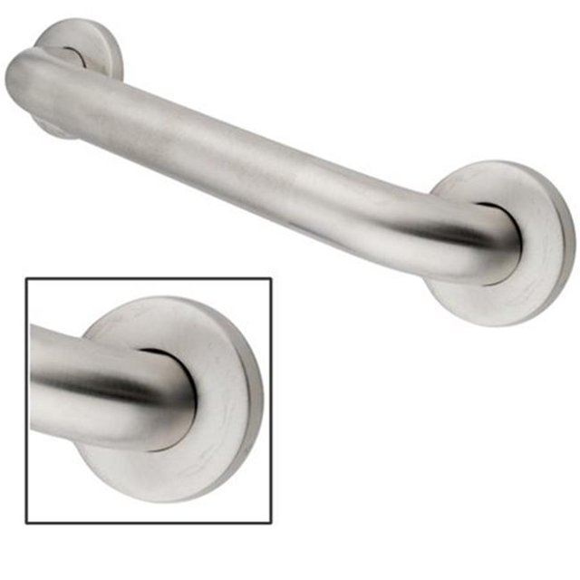 Kingston Brass GB1216CT 18 Inch Concealed Flange Textured Ada Grab Bar - Stainless Steel