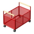 thumbnail image 1 of veasfak Rolling File Organizer Cart Bookshelf Bedroom Kitchen Under Desk Storage Box 25cmx38cmx30cm, 1 of 9