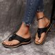 thumbnail image 4 of Chanclas de verano para mujer, zapatillas con tacón de cuña, sandalias, chanclas informales, zapatos de mujer Wmkox8yii  ytu4479, 4 of 9