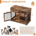 thumbnail image 2 of Waleaf 44 inch Dog Crate Furniture with 2 Storage Drawers,Wooden Dog Kennel for Inside,End Tables with Dog Crate for Large Medium Dogs, Brown, 2 of 7