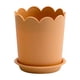 thumbnail image 2 of Fiudx Maceta de Resina con Forma de Pétalos, de Plástico Esmerilado, con Base Gruesa para Mayor Estabilidad, Diseño Elegante, Ideal para Suculentas, Decoración Del Hogar o La Oficina, Tamaño 16 X 14, 2 of 6