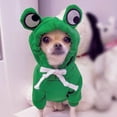 thumbnail image 2 of Winter Warm Cute Plush Dog Coat Hoodies for French Bulldog, Pet Halloween Frog Fruit Cosplay Costume for Small Dogs, 2 of 9