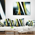 thumbnail image 4 of Designart Fractal Lines Yellow White - Abstract Throw Pillow - 18x18, 4 of 5