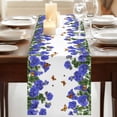 thumbnail image 3 of Table Runners 60 Inches Long Dress Scarves, Purple Spring Floral Farmhouse Kitchen/Dining Table Runner, Small Coffee Tablerunners, Butterfly Farmhouse 13x60 Inch, 3 of 9