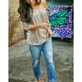 thumbnail image 4 of Argulvti Women's Summer Casual Glistening Sequin Crew Neck Shirt Tops Party, 4 of 6