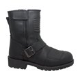 thumbnail image 2 of Bota de motorista con cremallera lateral con velcro de 9 "para hombre, color negro, talla 9.5 RIDETECS 9820-M095, 2 of 2