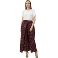 thumbnail image 6 of Phagun Women's Black Tie Knot Waist Floral Printed Fisherman Harem Pants-S, 6 of 6