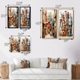 thumbnail image 4 of Designart "Multidimensional Cubist Art I" Cubism Framed Wall Art Set Of 2 - Multi-Color Abstract Framed Canvas Set For Living Room Decor, 4 of 7