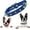 Blue Collar, variant on Dog Collar with Spikes, Girl's Spiked Cat Collars PU Leather Mushrooms Rivet Studded Spiky Puppy Collars for XS Small Medium Dogs Female Pets Like Chihuahua