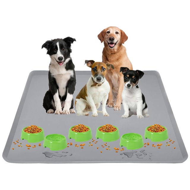 Alfombrilla para Comida de Mascotas Skywin Antideslizante Grande de Silicona 76x91cm
