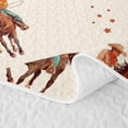 thumbnail image 5 of Erosebridal Beige Retro Cowboy Quilt Full for Boys Girls, Western Hippie Horseshoe Full Bedspread Sets, 3-Piece, 5 of 7