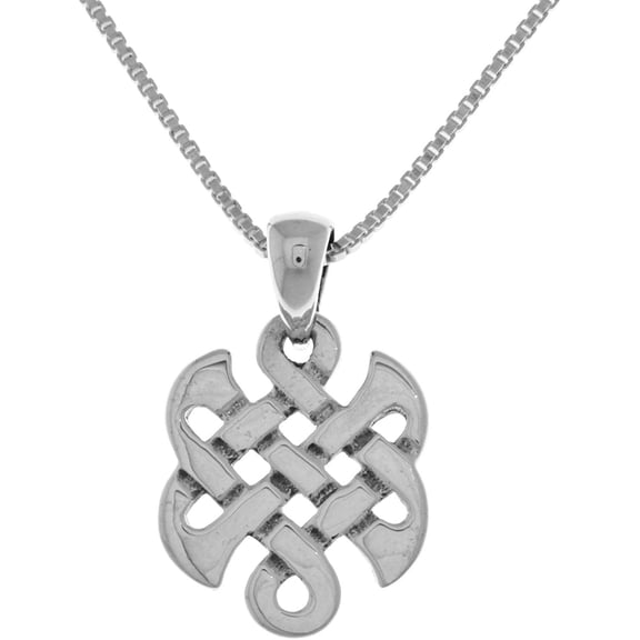 Jewelry Trends Celtic Outlander Love Knot Sterling Silver Pendant Necklace 18"