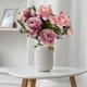 thumbnail image 5 of Ramo de flores artificiales de seda | Arreglo floral de rosas y peonías para decoración del hogar, centros de mesa para bodas, decoración de fiestas, relleno de jarrones para escritorio de oficina, 5 of 6