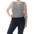thumbnail image 3 of MAX STUDIO $88 Womens New 1211 Gray Cropped Side-tie Sleeveless Sweater XL B+B, 3 of 4