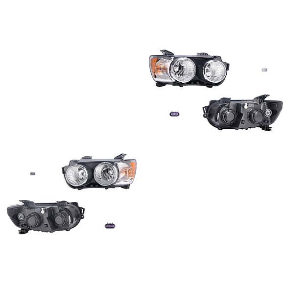 Par de Faros GM ORIGINAL Sonic 2012 A 2015 Chevrolet Con Aro Cromado