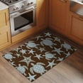 thumbnail image 3 of Marine Life Washable Small Entryway Area Rugs 2'x3', Vintage Blue Sea Turtles Starfish Black Background Low Pile Throw Rug Non-Slip Sturdy Edge Binding Carpet for Front Door Floor Room Entry, 3 of 9