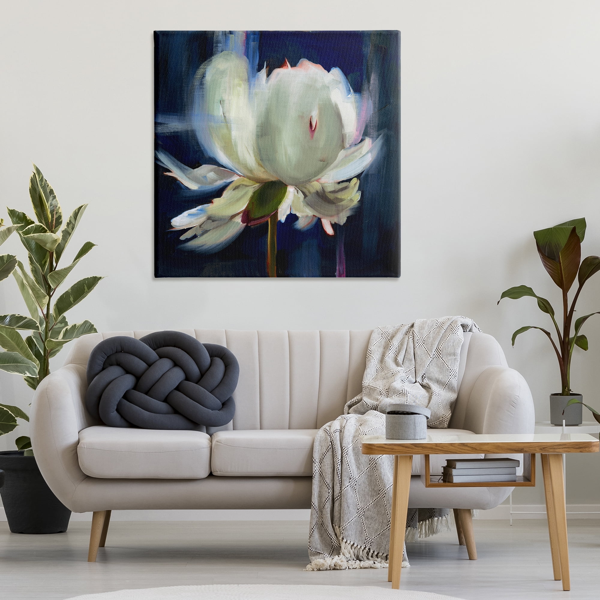 Stupell Industries Abstract Painted Flower Botanical & Floral Painting Gallery Wrapped Canvas Art Print Wall Art, 36 x 36