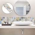 thumbnail image 3 of 4"*94.5Inch Peel and Stick Wallpaper Border,2 Rolls Tile Pattern Self Adhesive PVC Wallpaper Border for Bedroom Kitchen Living Room Home Decor, 3 of 7