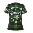 thumbnail image 5 of Wukai Happy Easter Casual V-Neck Graphic Tees for Women: Lightweight and Breathable Summer Tops with Stylish Design-Small, 5 of 8