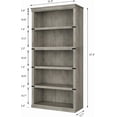 thumbnail image 2 of Librería de 5 Estantes, Estanterías Modernas de Madera Independientes de 32" de Ancho con Compartimento Abierto, para Oficina, Biblioteca, 2 of 7