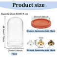 thumbnail image 2 of 1Set DIY Blank Dome Vial Pendant Making Kit Including Natural Wood Cabochon Settings Glass Dome Cloche Cover Brass Bead Cap Pendant Bails Mixed Color 45Pcs/set, 2 of 6