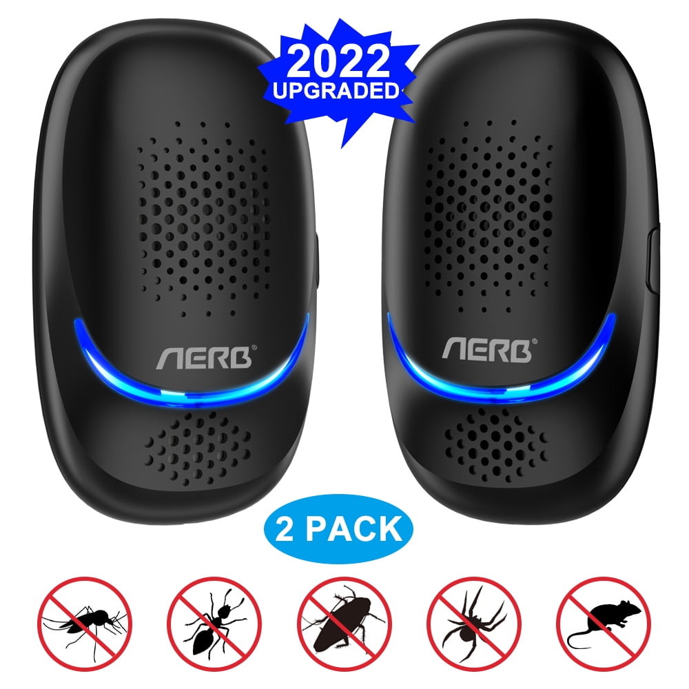 Aerb Ultrasonic Pest Repeller, Electronic Insect Repellent Plug-in, 2 Packs Indoor Pest Repellent, for Mosquitoes, Spiders, Bed Bug, Roach, Mice, Fleas, Ants, Flies