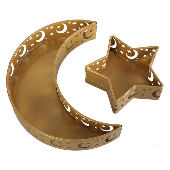 YIEMEEN Islam Eid Mubarak Fruit Plate Ramadan Decoration Durable Food Serving Tray Gift