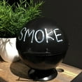 thumbnail image 6 of Smoke Ashtray, Lidded Dome, Pedestal Base, BBQ Grill Party Style, Black Lacquered Iron, 6 Inches, 6 of 7
