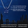 thumbnail image 2 of Gem Stone King 14K White Gold Blue Sapphire Pendant Necklace for Women | 1.39 Cttw | Gemstone September Birthstone | Pear Shape 8X6MM | With 18 inch Chain, 2 of 6