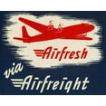 thumbnail image 2 of Retrotravel 32x26 Black Ornate Wood Framed with Double Matting Museum Art Print Titled - Airfresh via Airfreight, 2 of 4
