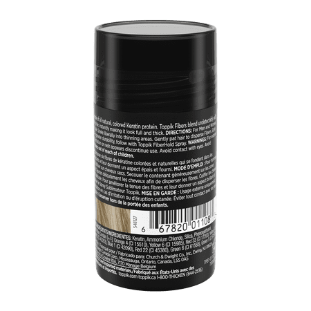 Toppik Hair Building Fibers, Medium Blonde, 12g | Fill In Fine or Thinning Hair | Instantly Thicker, Fuller Looking Hair | 9 Shades for Men & Women