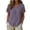 Purple, variant on Ashirexll Summer Tops for Women Casual Linen Blouse Short Sleeve Floral Embroidery Lace Detail Summer Top for Daily