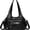Black, variant on Sunyuer Vintage Tote Bags for Women, Large Capacity Vintage Multi-Pocket PU Leather Handbag Crossbody Shoulder Bag
