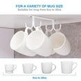 thumbnail image 4 of & Glass Rack for Kitchen Practical Mugs Holder and Drying Organizer with 3 Hooks for Cabinets and Bar Displays, 4 of 7