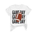 thumbnail image 4 of Charmgo Haut pour Femmes Tendance T-Shirts Jour de Match T-Shirt Imprimé 2D pour Femmes Manches Courtes Col Rond T-Shirt Mode Léger Doux Tenue Décontractée Vêtements pour Femmes Football Blanc G, 4 of 4