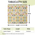 thumbnail image 2 of Stylish and Practical Boho Tablecloth 34x34 Inch Square Floral Cover with Elastic Hem for All-Season Use Indoors Out, 2 of 6